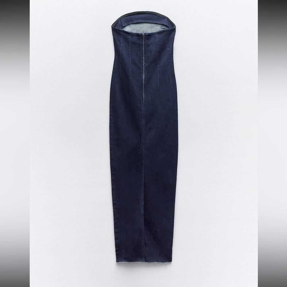ZW Strapless Denim Dress